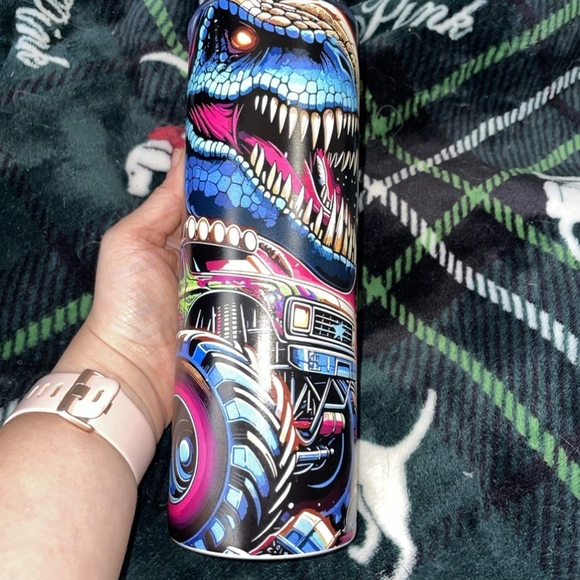 Source Unknown Other - Dinosaur And Monster Truck Stainless Steel Water Bottle
